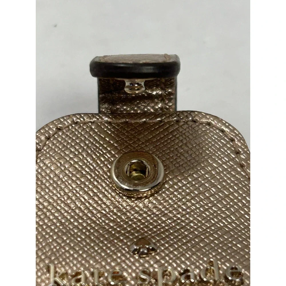 Keychain‎ Kate Spade AirPod Metallic Rose Gold Keychain Case designer